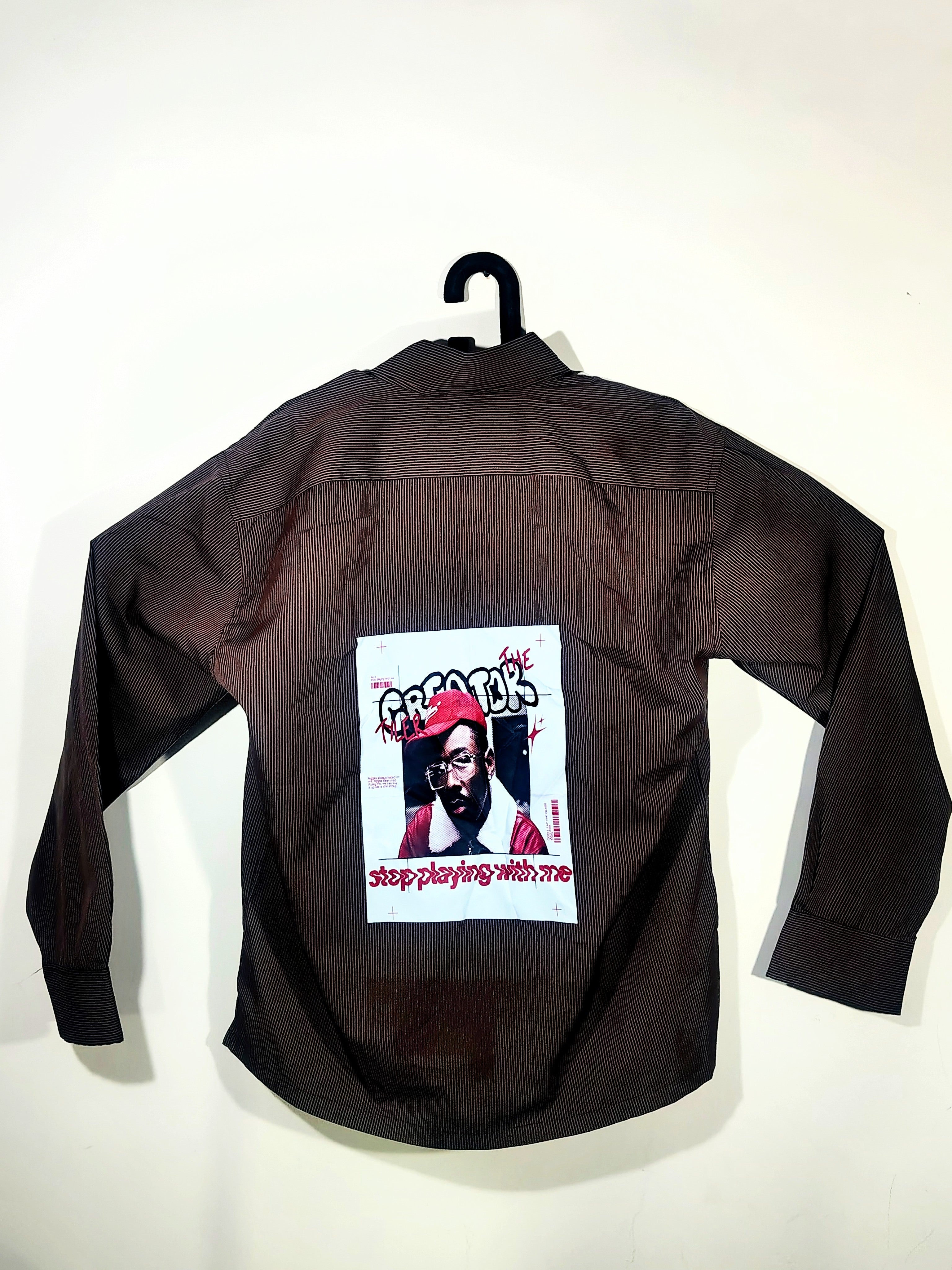 Boxy Printed Shirt Browny