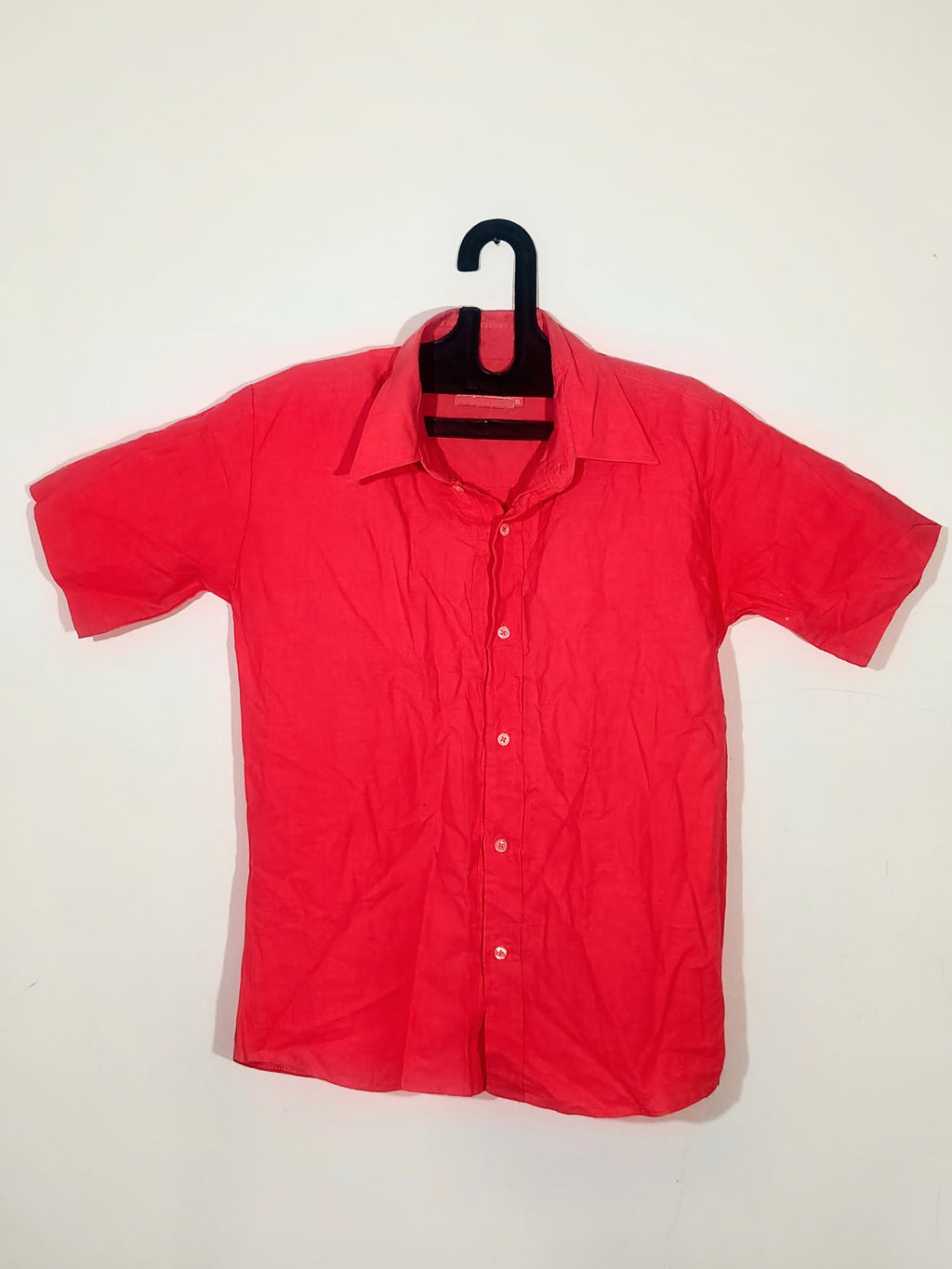 Boxy Printed Shirt Light Red