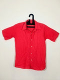 Boxy Printed Shirt Light Red