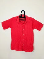 Boxy Printed Shirt Light Red